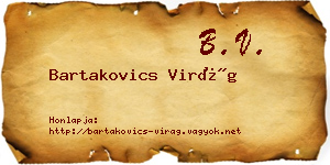 Bartakovics Virág névjegykártya