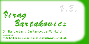 virag bartakovics business card